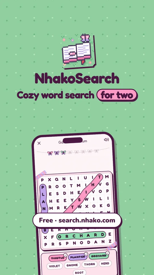 NhakoSearch: cozy word search for two
